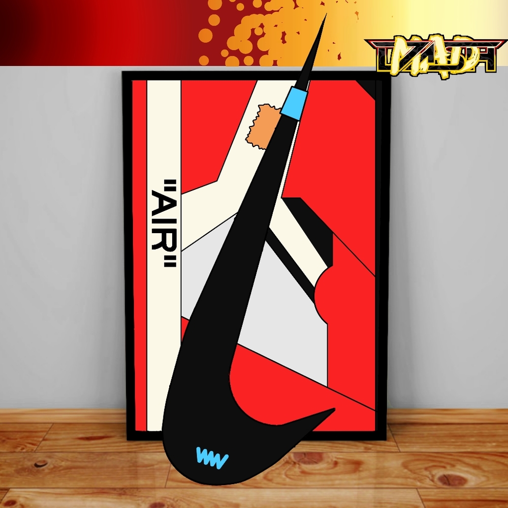 Nike x Off White shoe Hypebeast Poster Decor, Virgil Abloh Nike Poster, LV Print